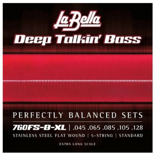 LaBella 760FS-B xl Deep Talkin" Bass Flats Bass Strings 045-128T